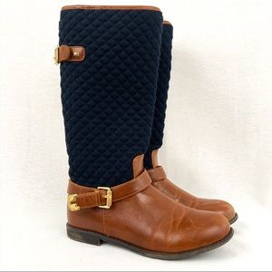 Quilted Cognac Tommy Hilfiger Riding Boots